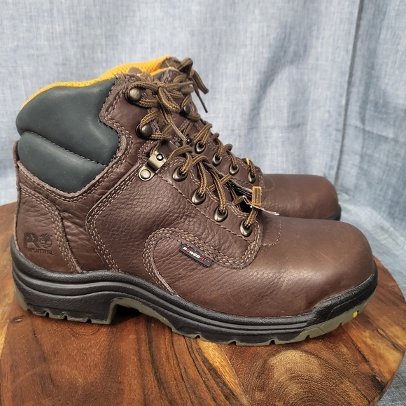Timberland PRO Titan 6" Alloy Toe Waterproof Work Boot Brown Women's 8.0/8.5 - Picture 9 of 16